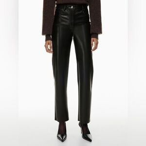 Wilfred US00 Melina Black Faux-Leather Pants
